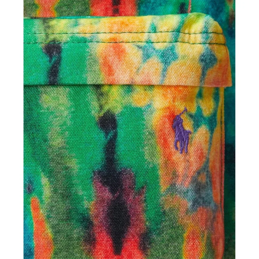 POLO Ralph Lauren Canvas Tie Dye Canvas Backpack Adult Bookbag MSRP $148